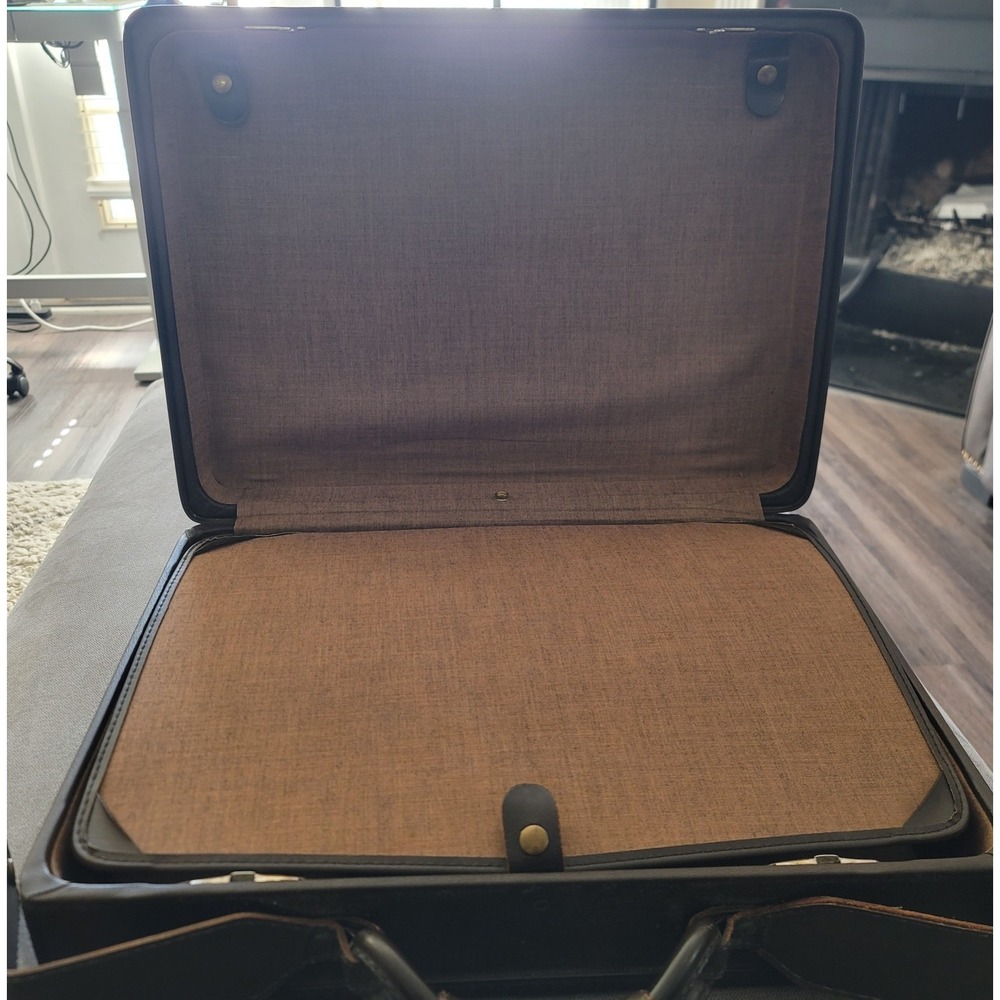 Vintage Hartmann Escort Vinyl‎ Attache Case Brown Briefcase 18 Inch - Picture 7 of 16